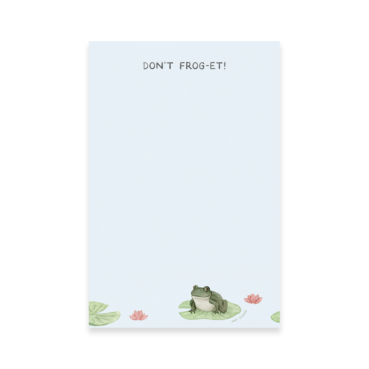 Don't Forget! — Lily Pad And Frog Pun To-Do List Notepad