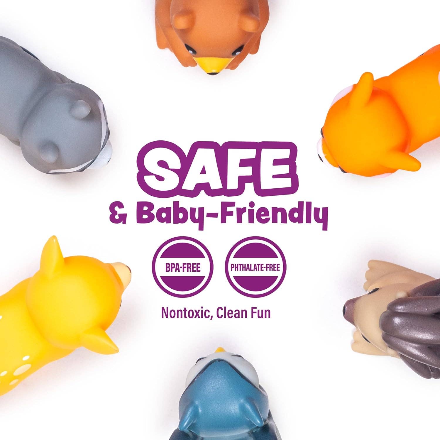Tub Works® Woodland™ Mold Free Bath Toys, 6 Pack