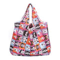 12pk Large Foldable Nylon Reusable Grocery Tote Bag Dog Print Shopping Bag