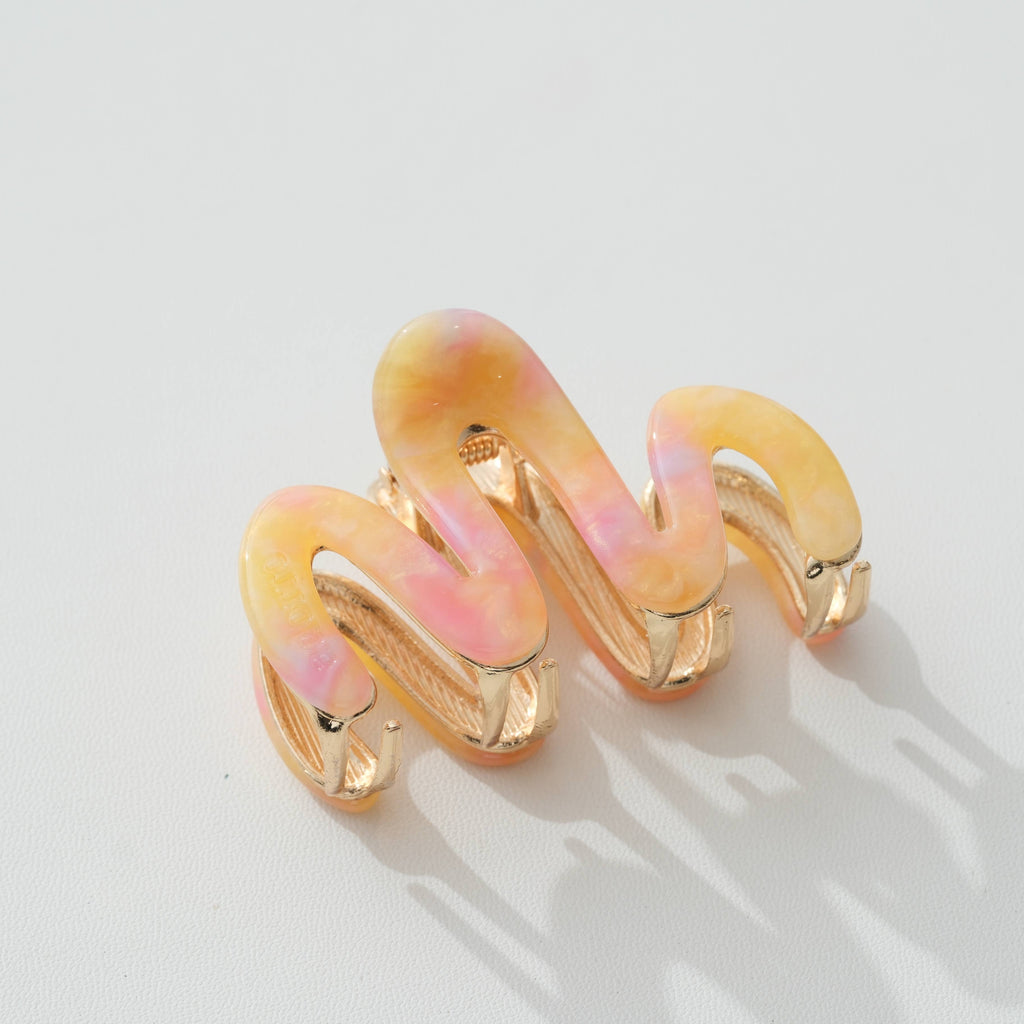 Willow Mini Island Sun Metal Squiggle Claw Clip - Mini