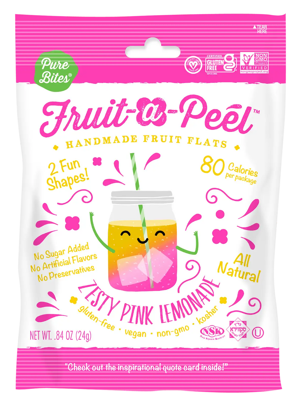 Fruit-a-Peel Zesty Pink Lemonade Fruit Flats