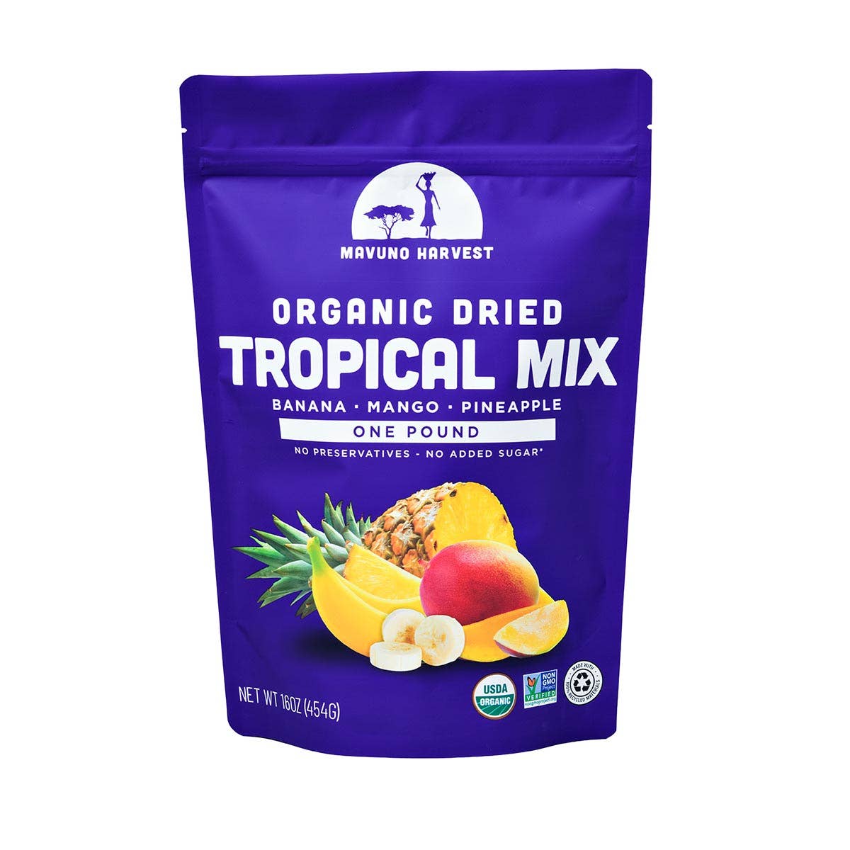 Organic Dried Tropical Mix (Mango, Banana, Pineapple)