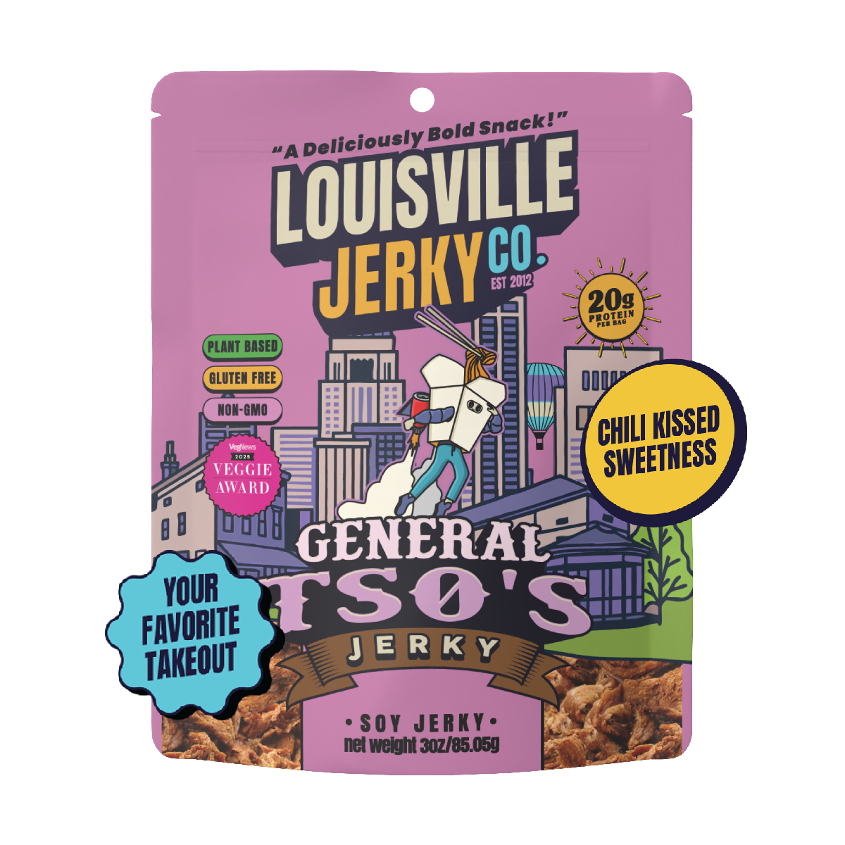 Vegan & Plant Based General Tso's Jerky 3 oz