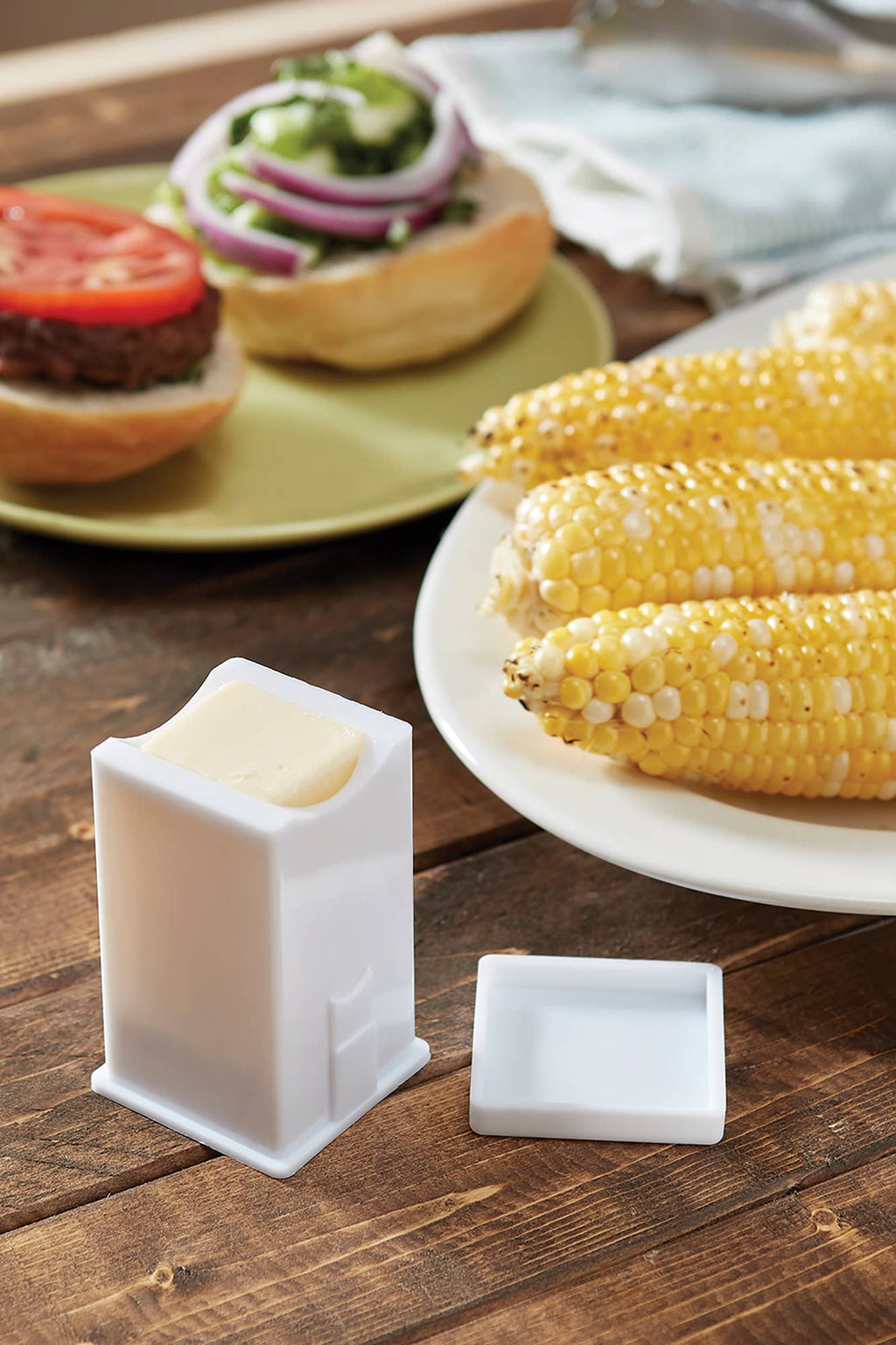 Fox Run Butter Spreader with Built-In Cover, 2" x 3.25"