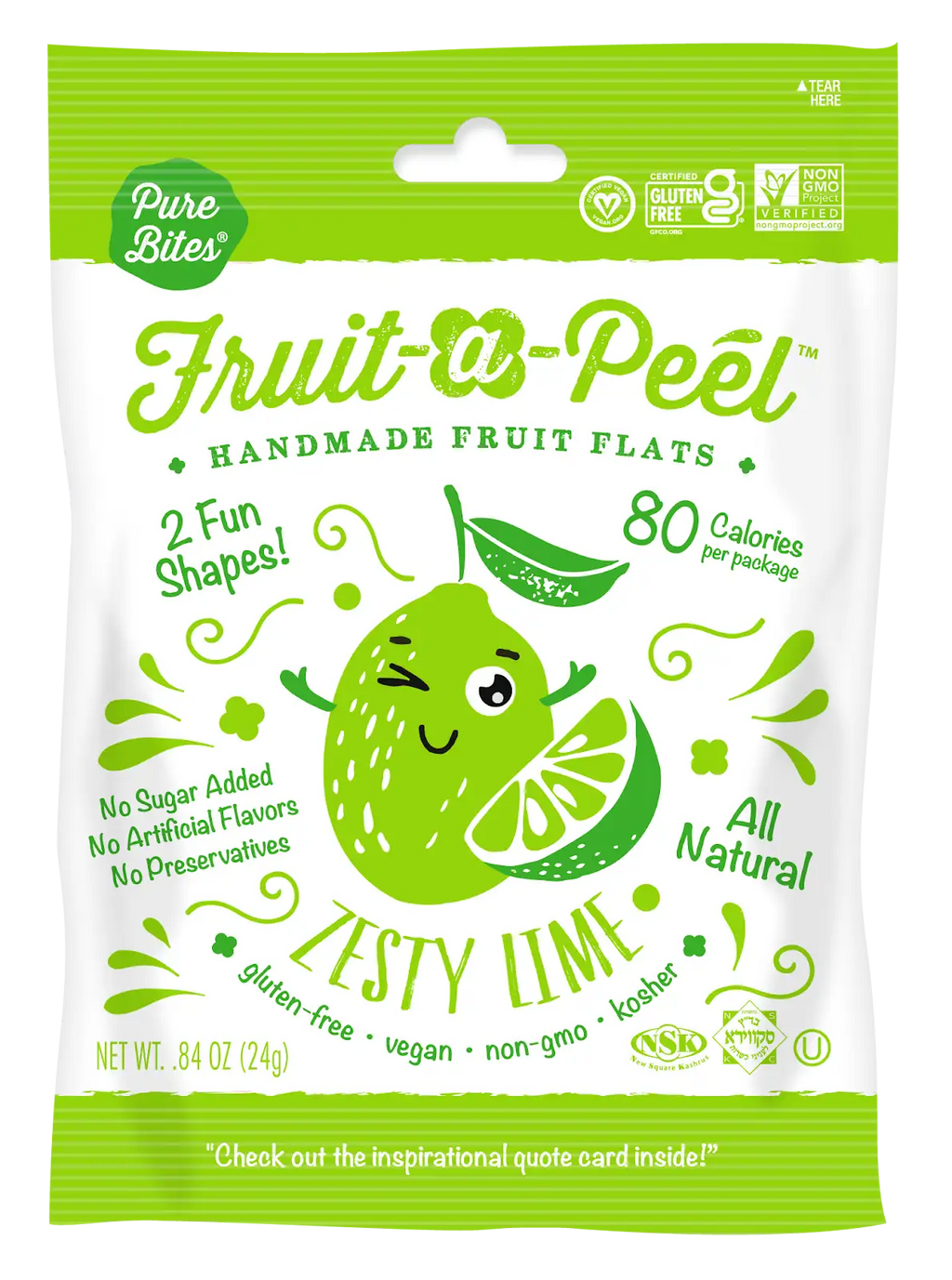 Fruit-a-Peel Zesty Lime  Fruit Flats