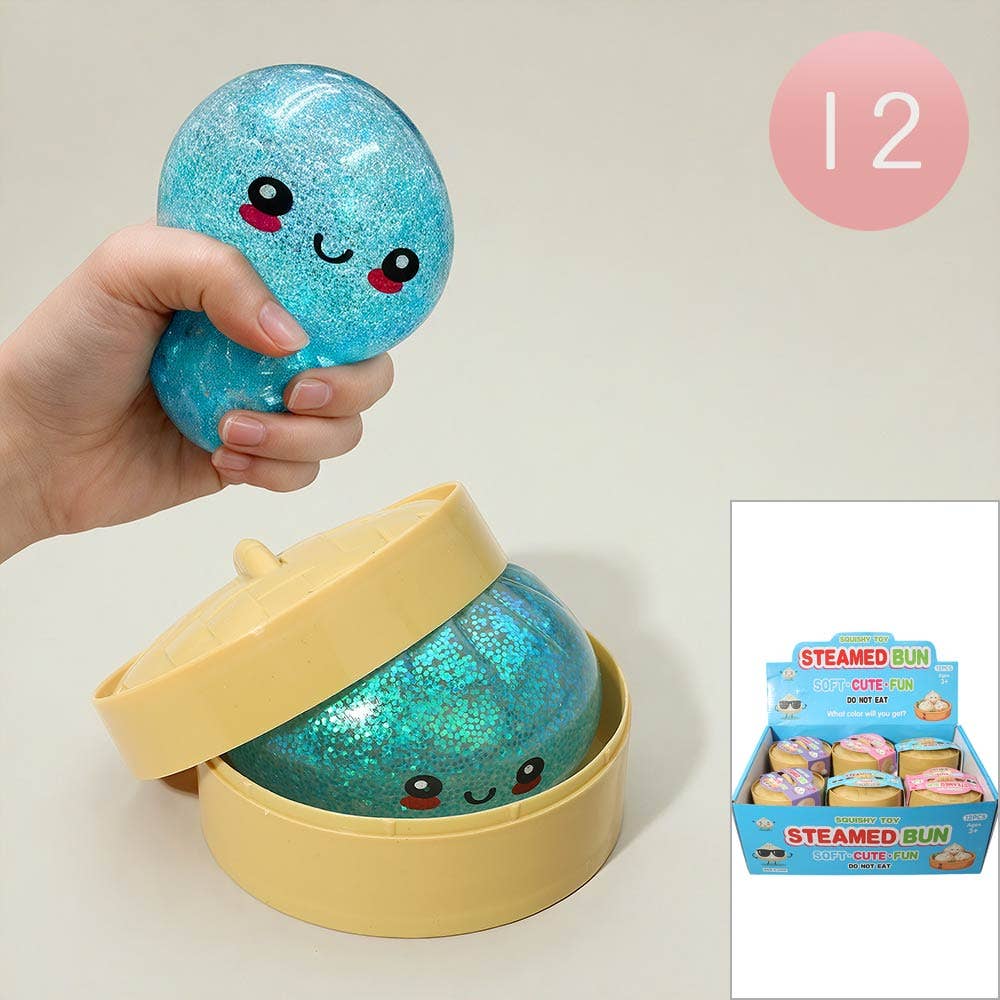 12PCS - Mystery Squishy Glitter Dumpling Stress Relief Toy