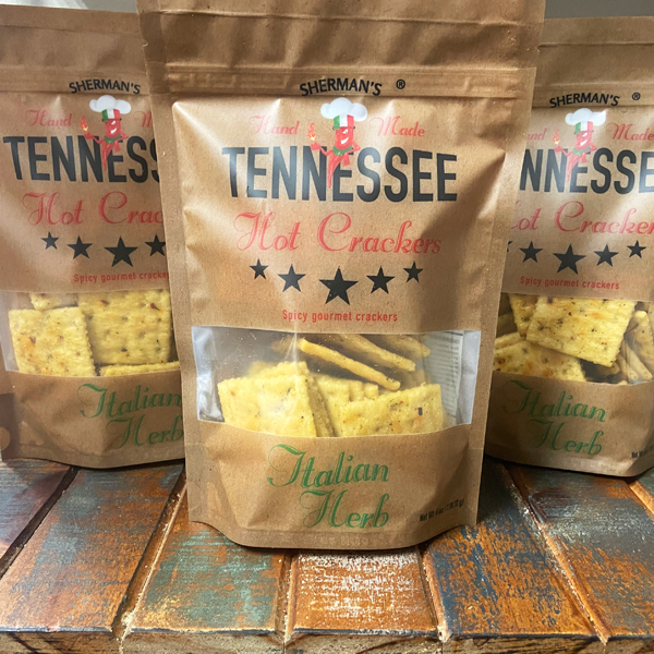New! Sherman Tennessee Hot Crackers Italian Herb Flavor 30CT