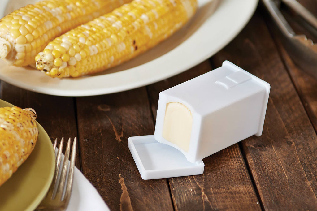Fox Run Butter Spreader with Built-In Cover, 2" x 3.25"