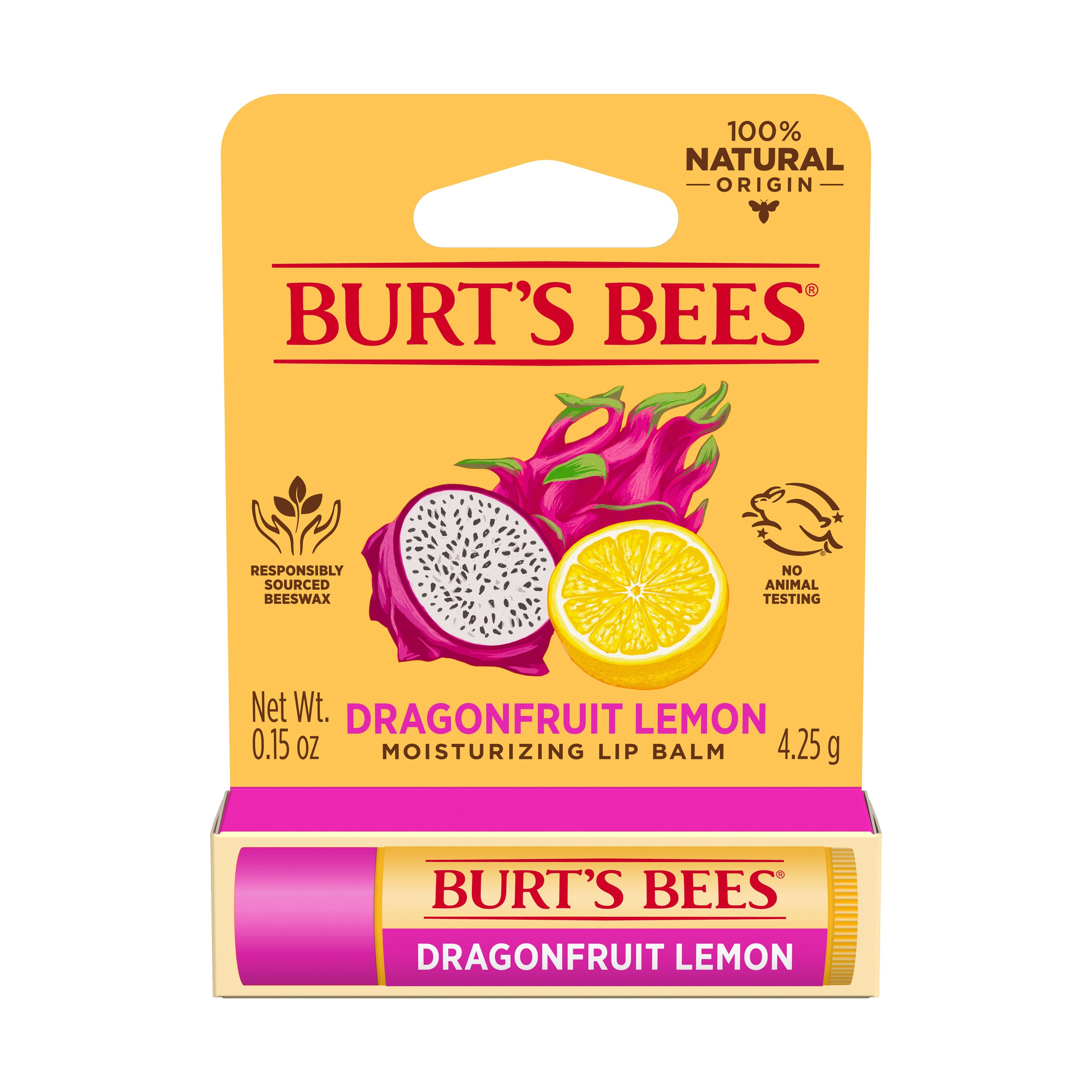 Dragonfruit Lemon Lip Balm With Beeswax, Blister Box