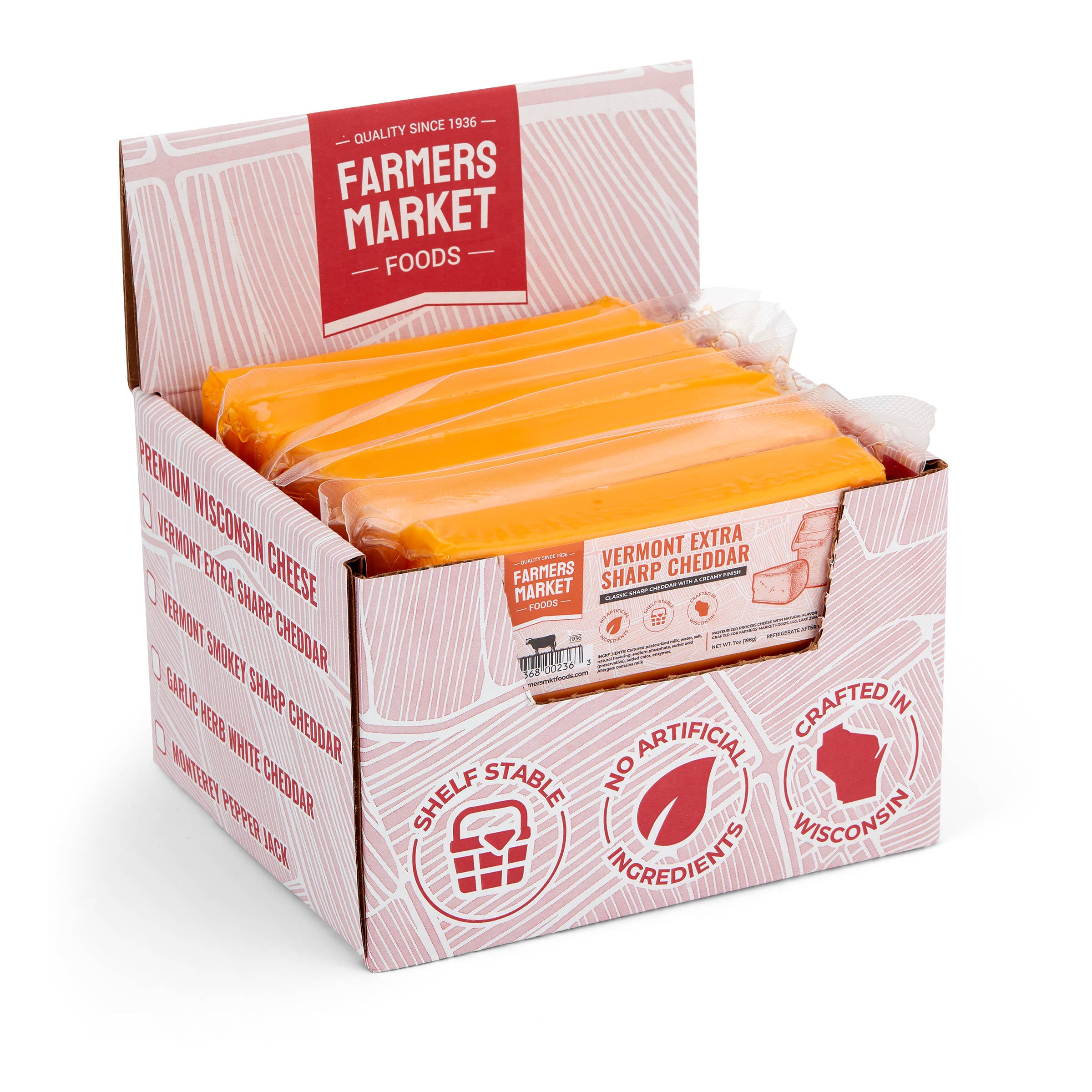 Vermont Extra Sharp Cheddar 7oz (Shelf Stable) (12ct)