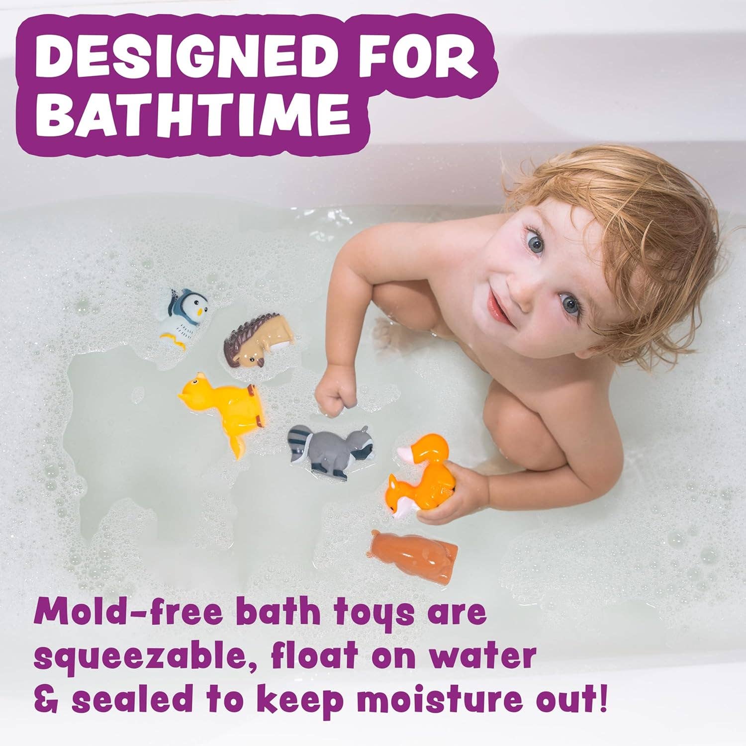 Tub Works® Woodland™ Mold Free Bath Toys, 6 Pack
