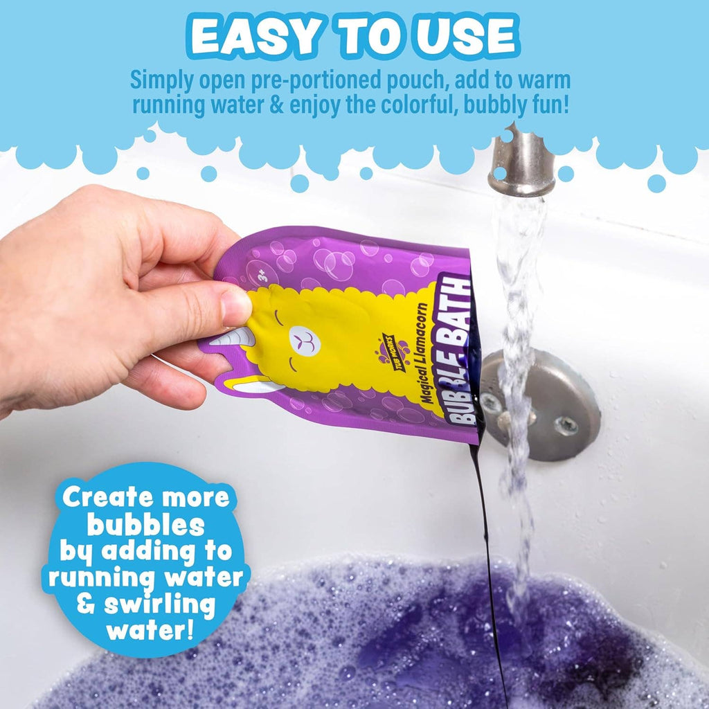 Tub Works® Magical Kids Bubble Bath, Variety 12 Pack | Pink, Purple & Teal Bath Colors