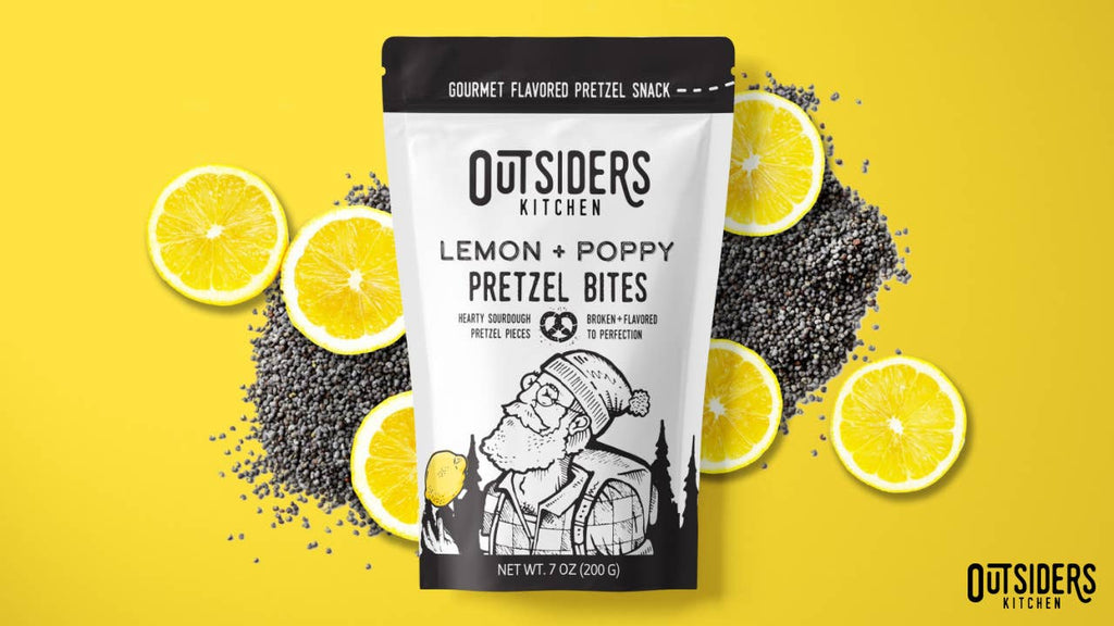 Lemon + Poppy Sourdough Pretzel Bites Snack | Case of Six