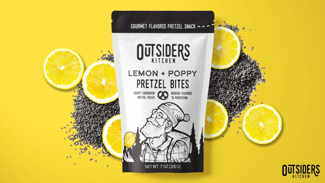 Lemon + Poppy Sourdough Pretzel Bites Snack | Case of Six