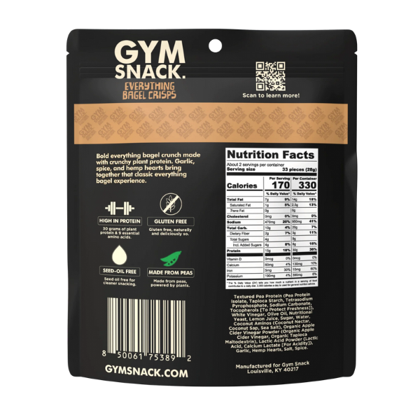 Everything Bagel Gym Snack - Plant-Based Protein Snack