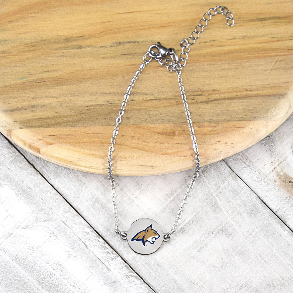 Montana State MSU - Bob Cats - Charm Silver Colored Bracelet
