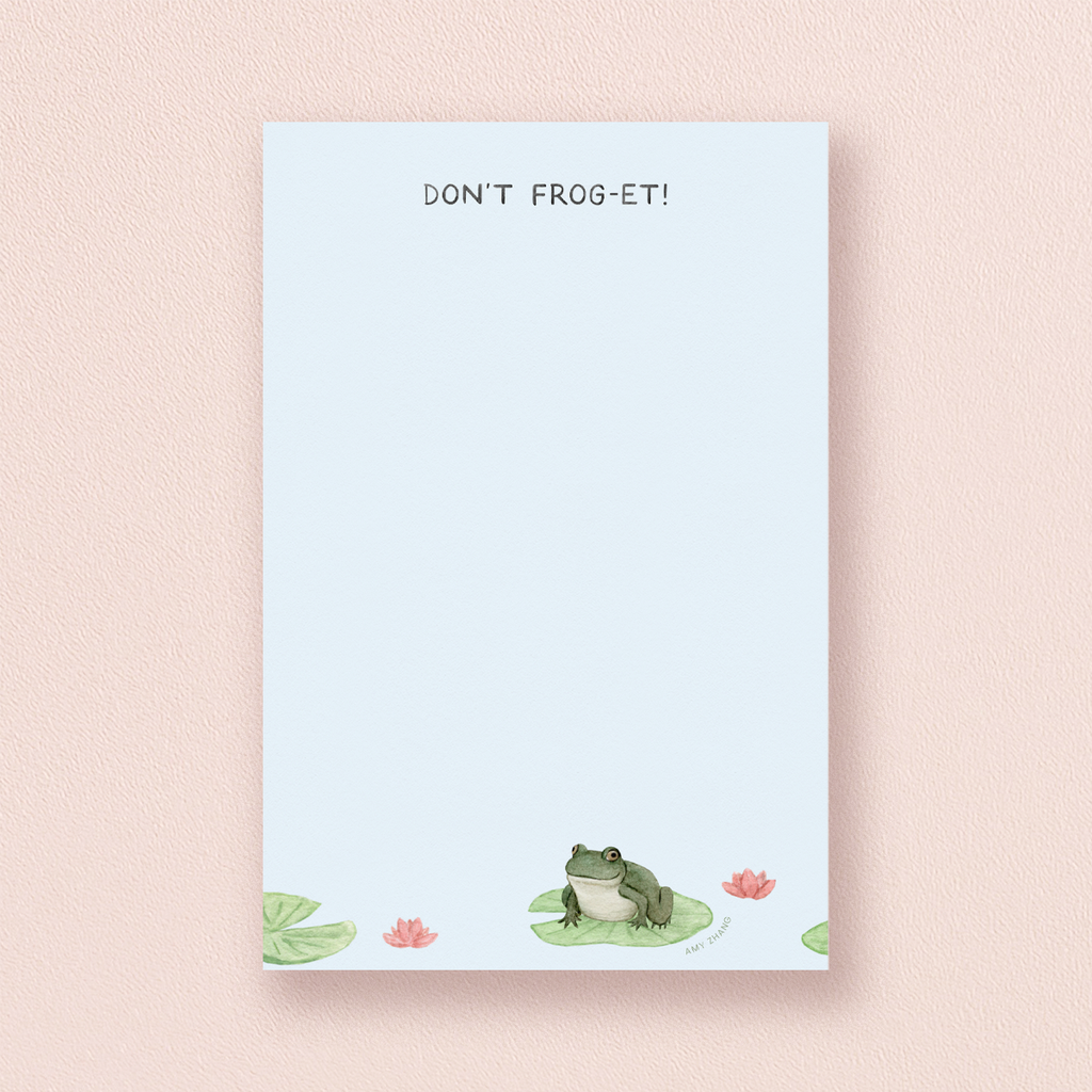 Don't Forget! — Lily Pad And Frog Pun To-Do List Notepad