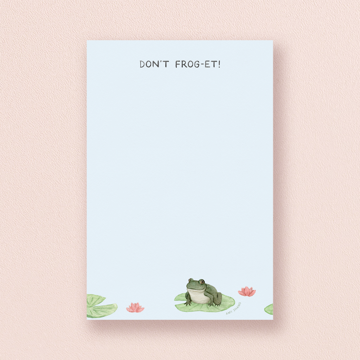 Don't Forget! — Lily Pad And Frog Pun To-Do List Notepad