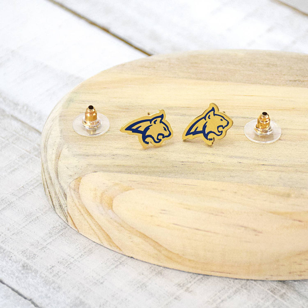 Montana State Post Earrings Bobcats