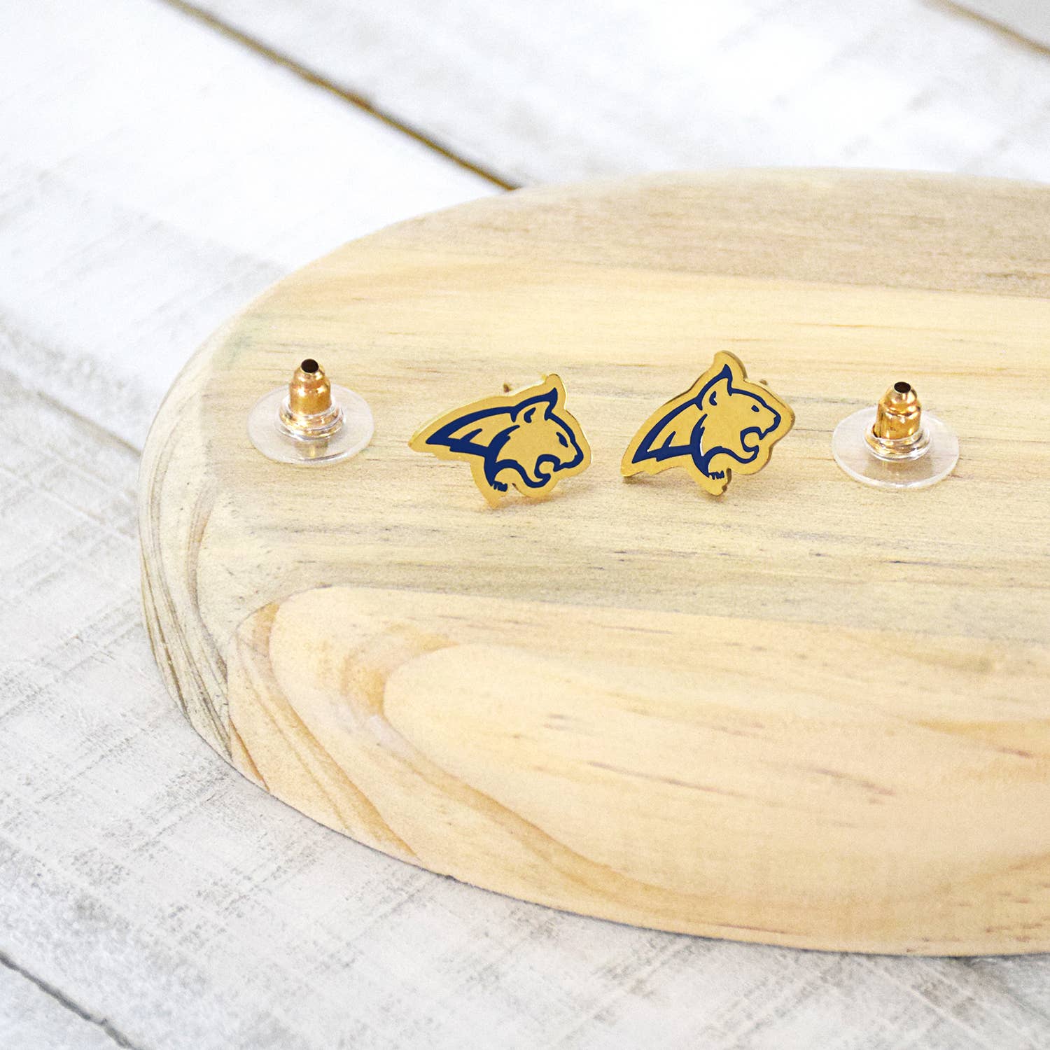 Montana State Post Earrings Bobcats