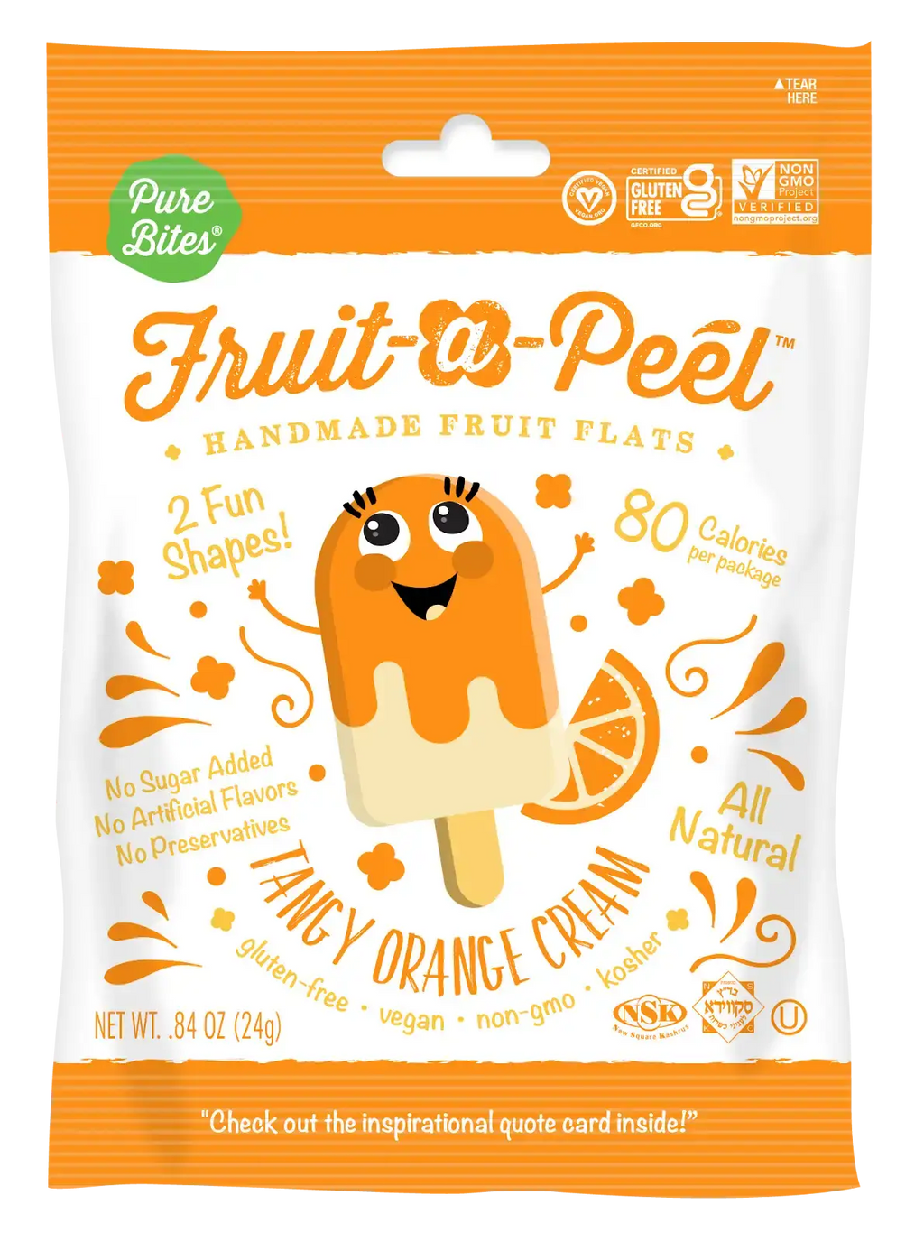 Fruit-a-Peel Tangy Orange Cream Fruit Flats