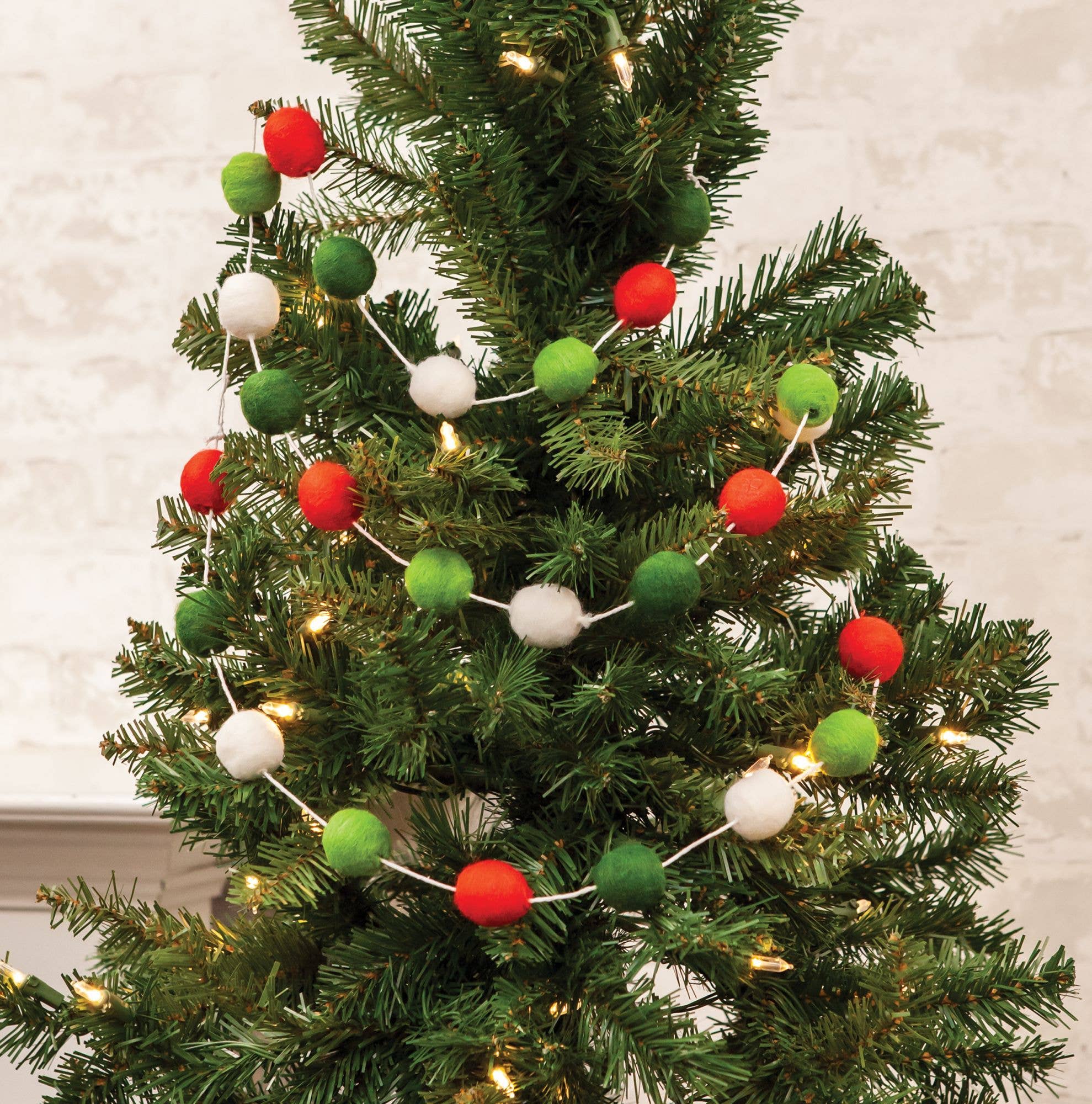 Felted Wool Holiday Garland