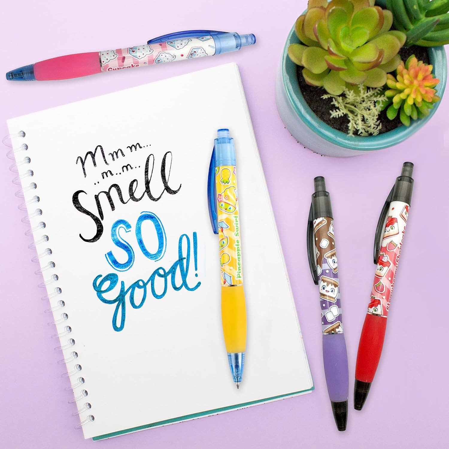 Dessert Smens Set of 4- Scented Grip Pens