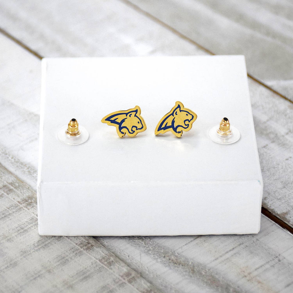 Montana State Post Earrings Bobcats