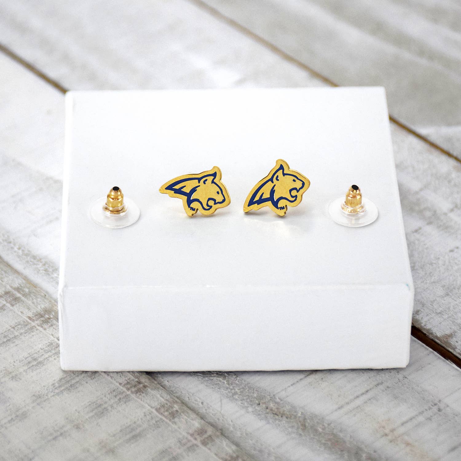 Montana State Post Earrings Bobcats