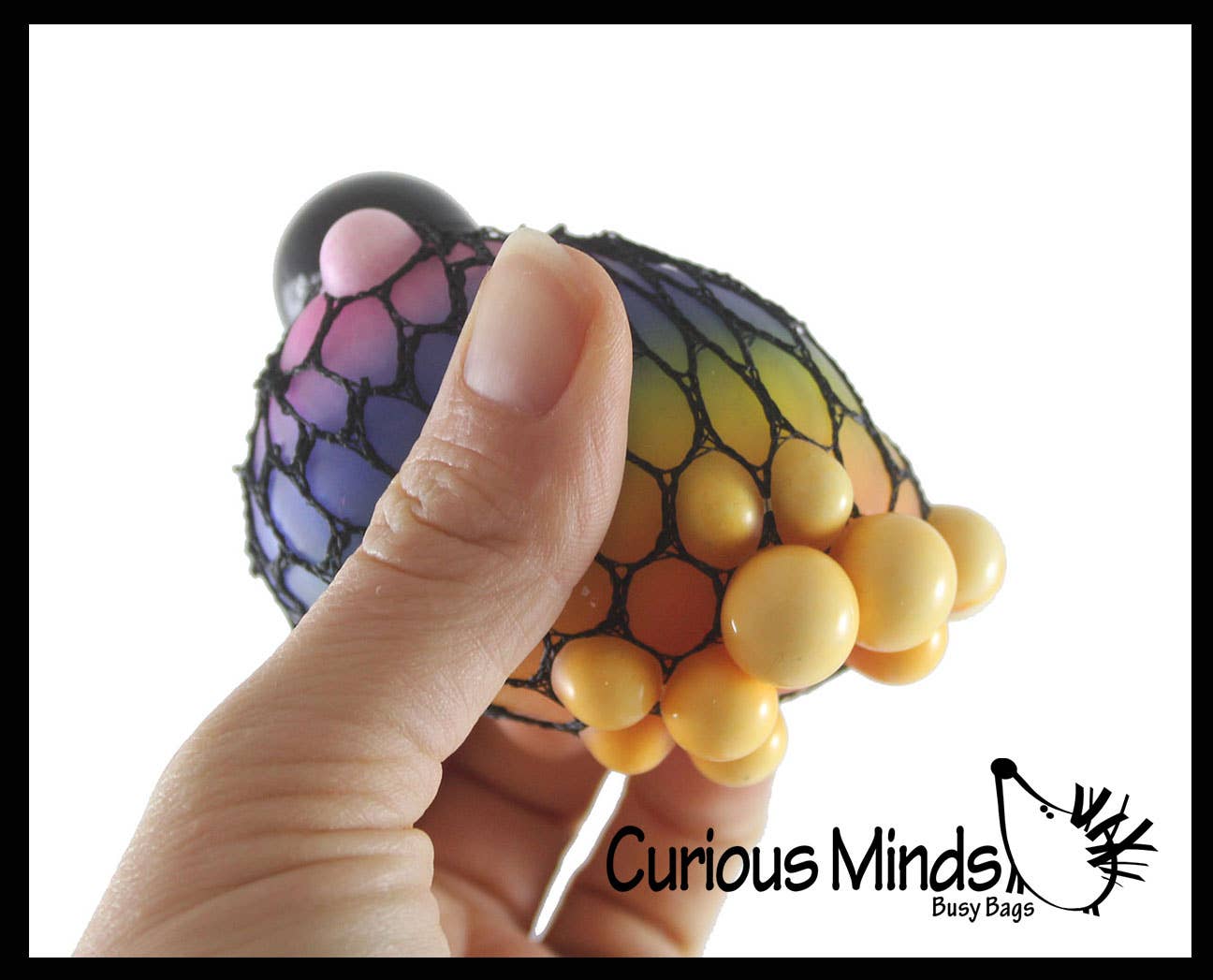 1 Rainbow Mesh Doh Filled Squeeze Balls - Doh - Ultra Squish