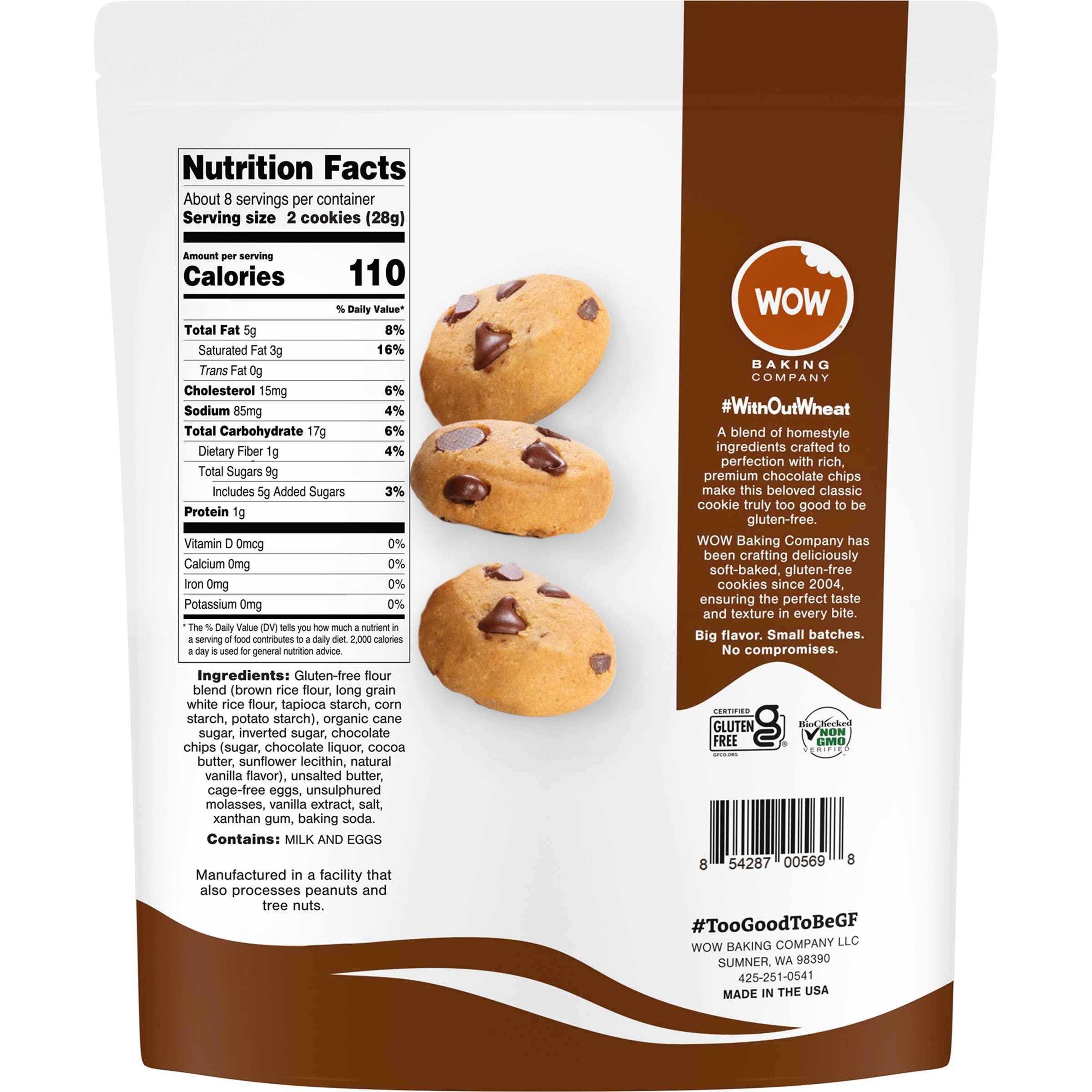 Gluten-Free Chocolate Chip Cookie Resealable Bag