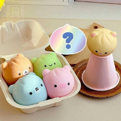 Random Animal Dumpling Squishy – Mystery Stress Toy