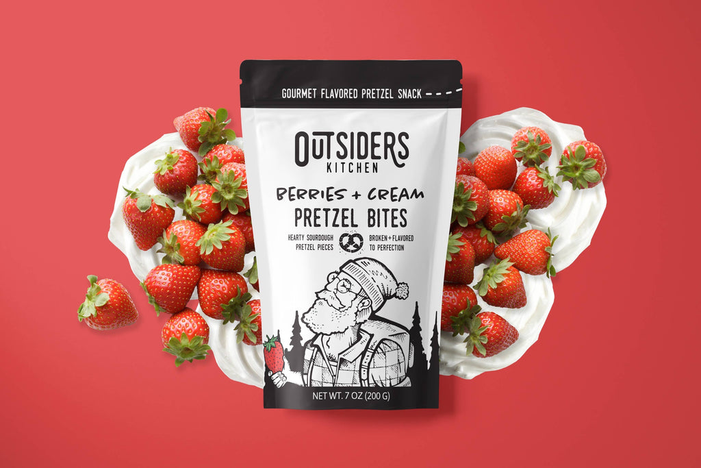 Berries + Cream Sourdough Pretzel Bites Snack | Case of Six