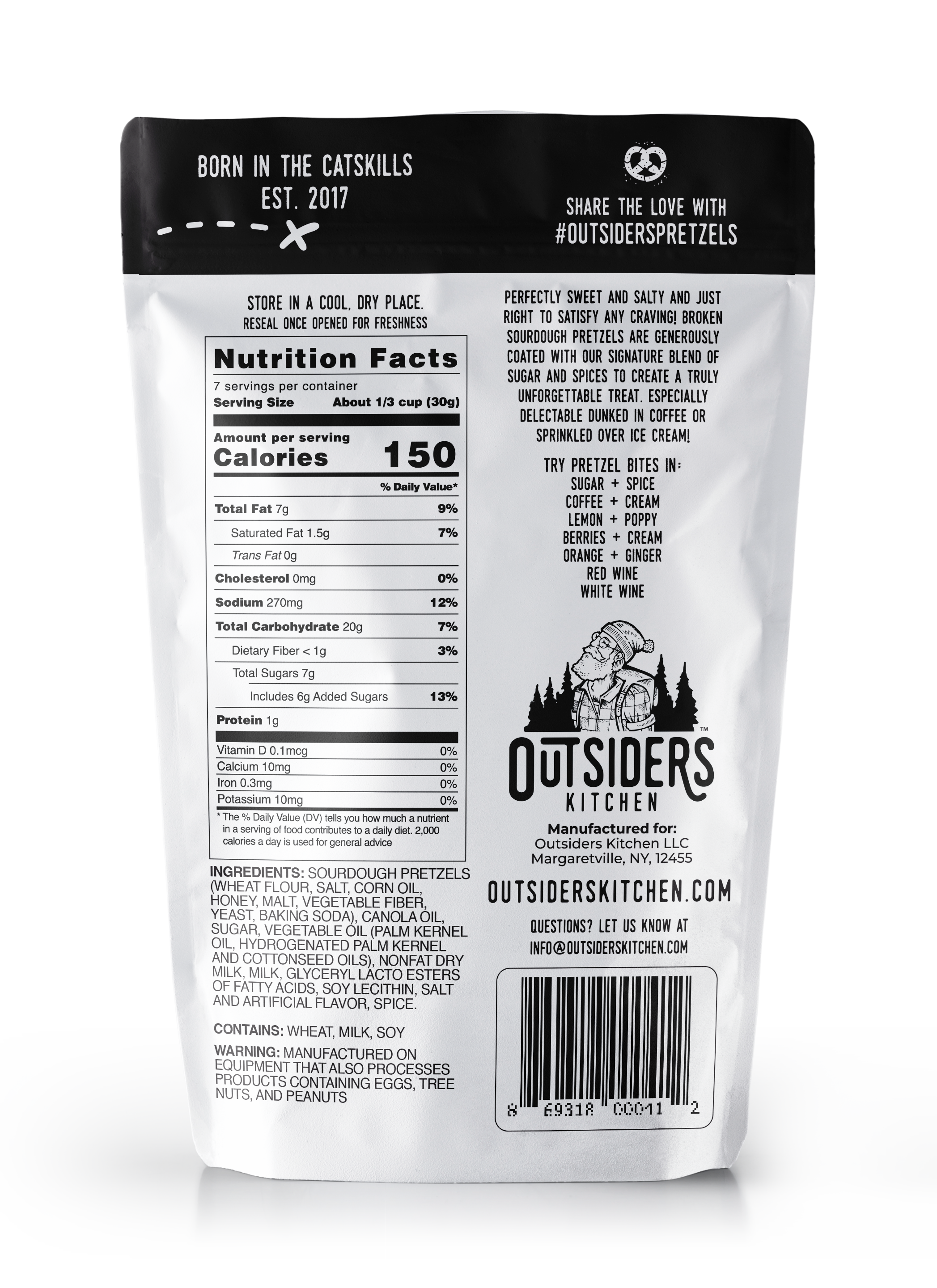 Sugar + Spice Sourdough Pretzel Bites Snack | Case of Six