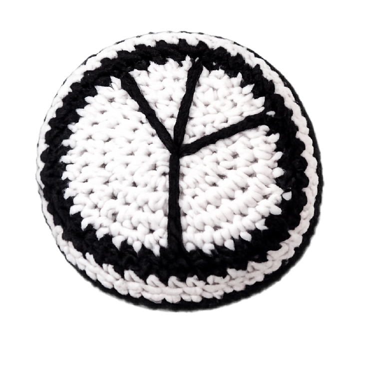Extreme Retro Hand-Knitted Kick Pouch Footbag - 12/Display