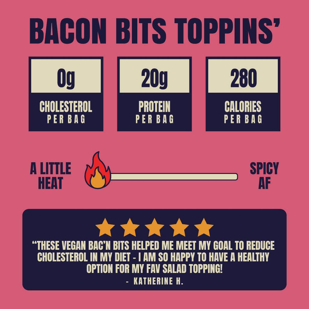 Vegan Bacon Bits Toppins 3 oz