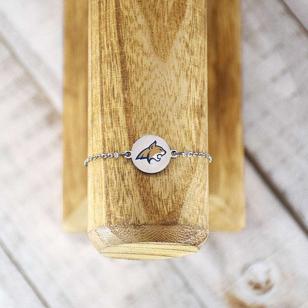 Montana State MSU - Bob Cats - Charm Silver Colored Bracelet