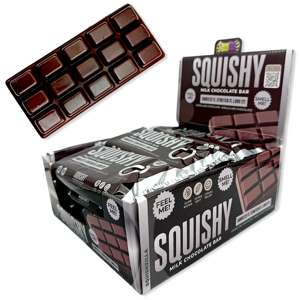 Fun Doh Slow Rise Scented Squishy Chocolate Bar - 12/Display