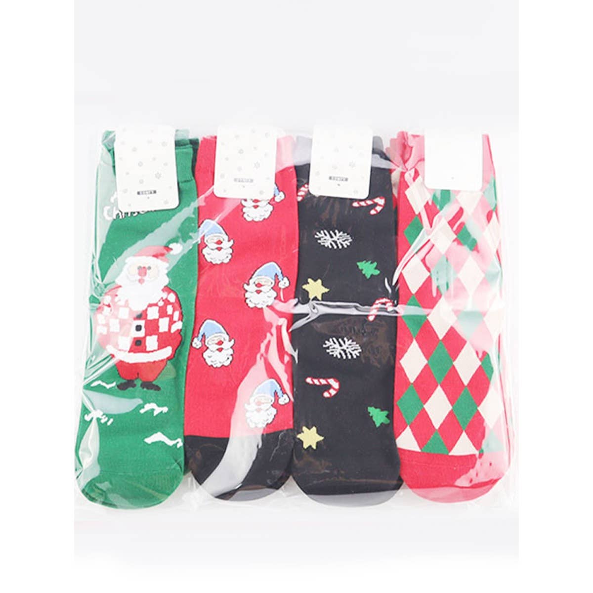 4 Kinds Assorted Christmas Theme Socks