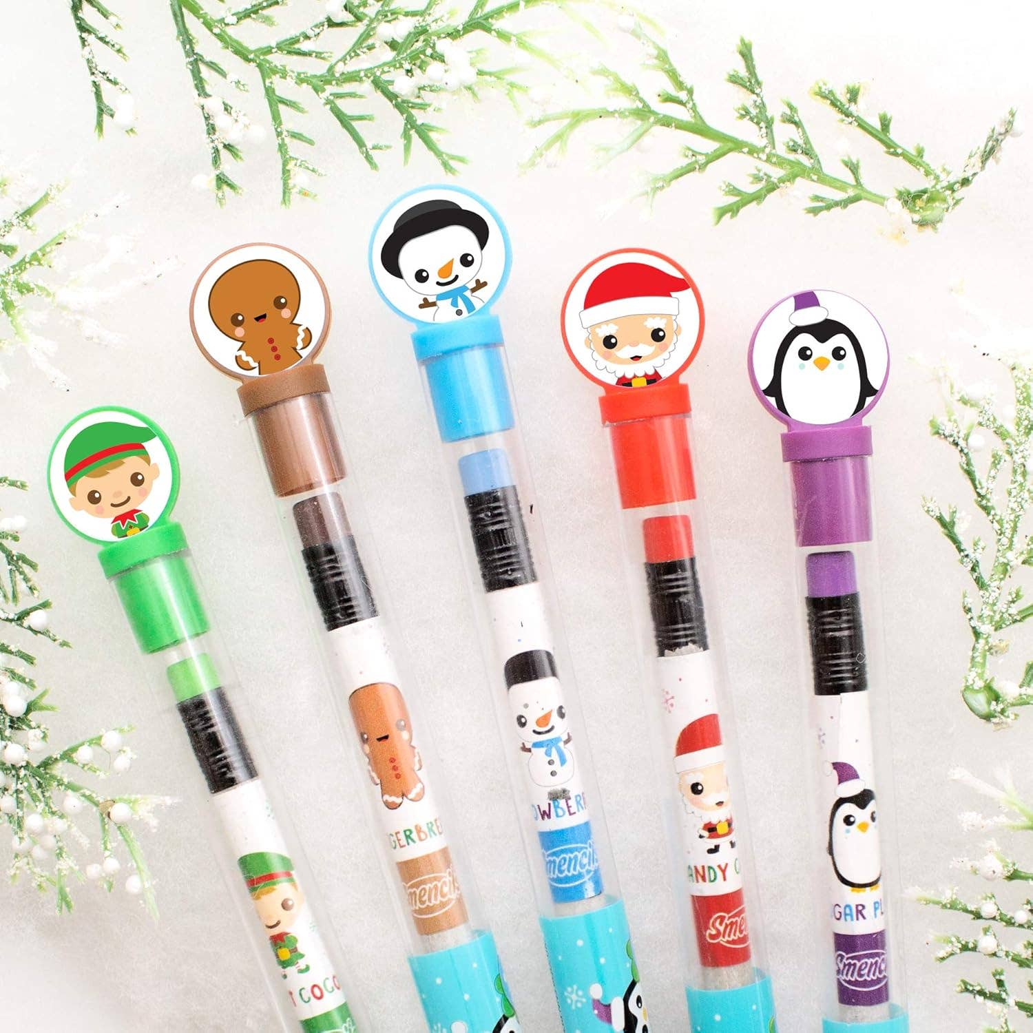 Holiday Smencils Cylinder - Scented Pencils - 50 Count