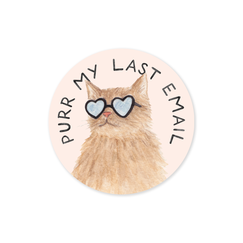 Per My Last Email — Sassy Cat Pun Sticker