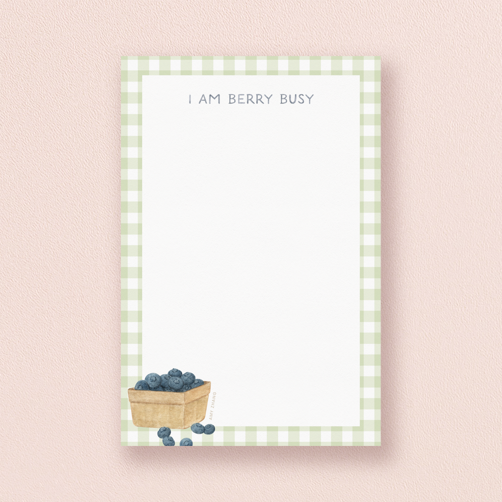 I Am Very Busy — Blueberry and Gingham Productivity Notepad