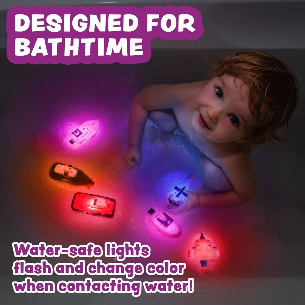 Tub Works® Ocean Rescue™ Vehicles Light Up Bath Toys, 6 Pack