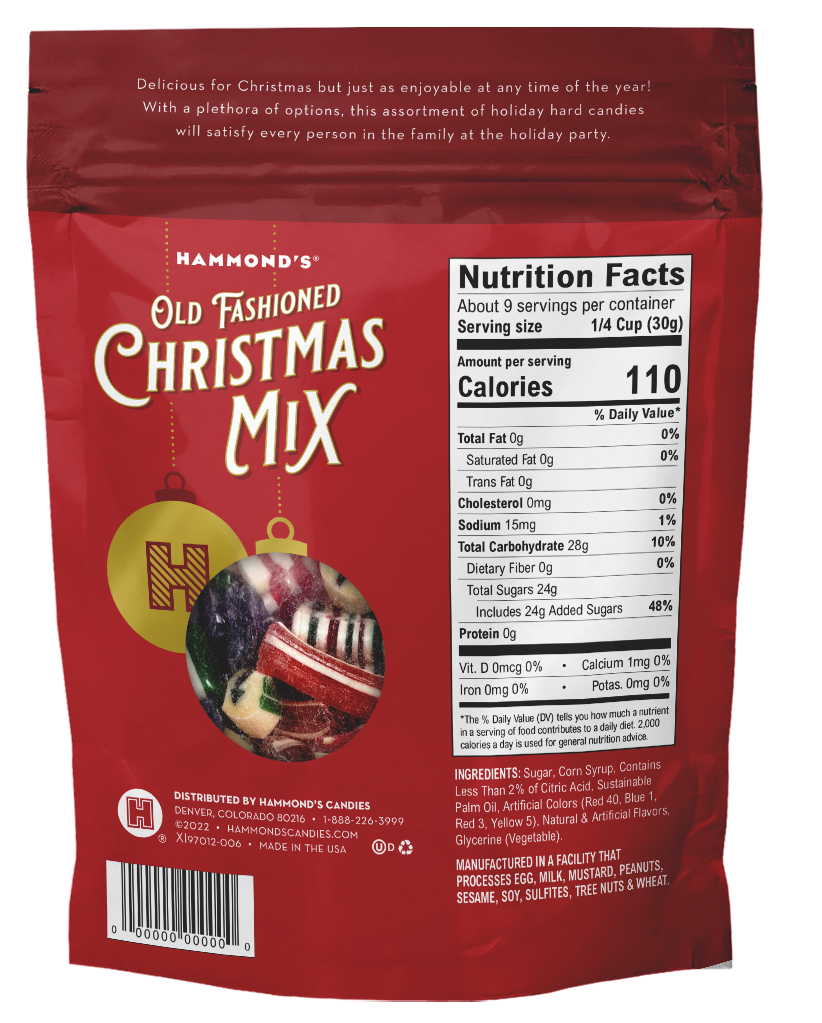 Classic Candy - Christmas Holiday Mix - 9 oz Resealable Bag