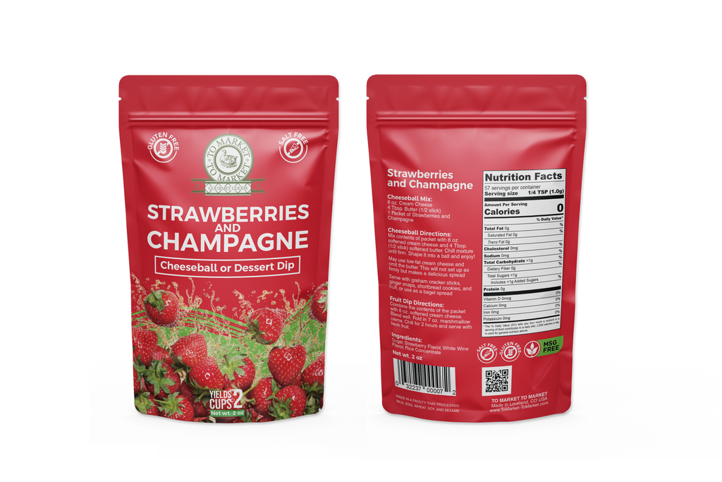 Strawberries and Champagne - Cheeseball