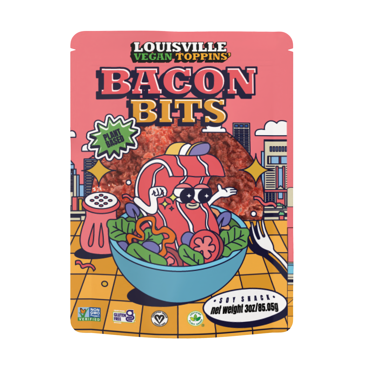 Vegan Bacon Bits Toppins 3 oz