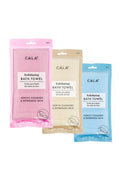 CALA 68151 Exfoliating Bath Towel 3 Assorted Color - 12pc