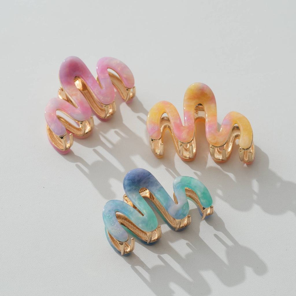 Willow Mini Island Sun Metal Squiggle Claw Clip - Mini
