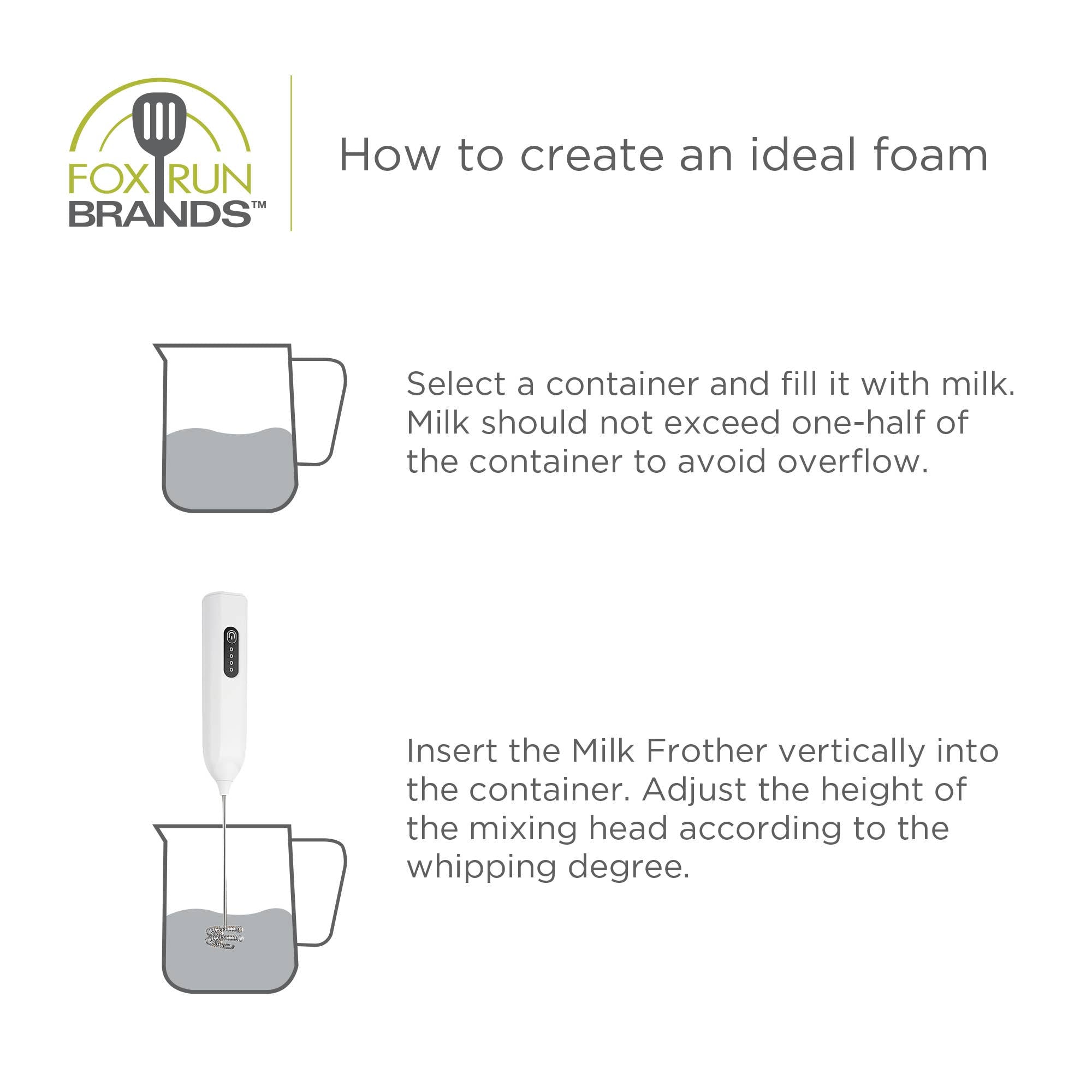 Fox Run Electric Milk and Coffee Frother, 9"
