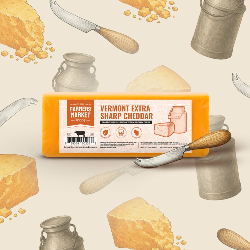 Vermont Extra Sharp Cheddar 7oz (Shelf Stable) (12ct)